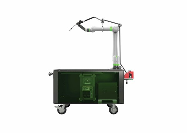 AD2489-16 Cooper CRX-10iA/L Air-Cooled Wire-Break Welding Cobot Cart Left Side Render