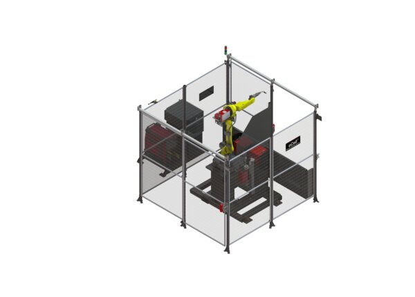 AD2530-3 eCell HS FANUC Air-Cooled Robotic Welding System Right Overhead Render