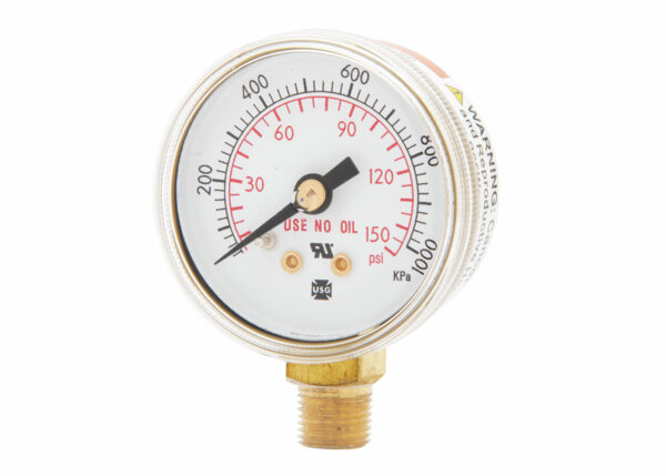 GAUGE,1-1/2"150 PSI/KPA PAINTED GOLD