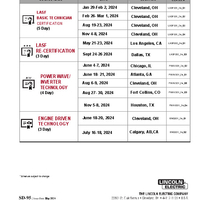 Service School Course Schedule