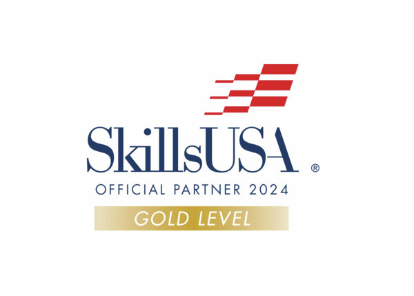 Gold SkillsUSA Official Partner 2024 Logo
