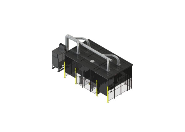 Fab-Pak FHS-B2B Robotic Welding System with Prism Fume Extraction System Left ISO Render