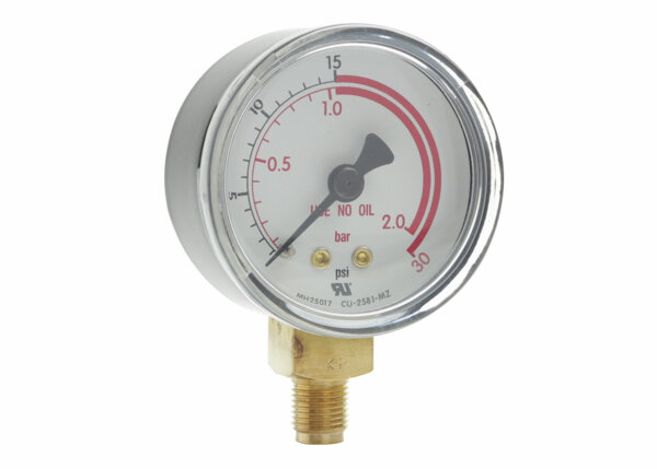 50mm 30 PSI / 2 BAR Dual Scale Repair Gauge