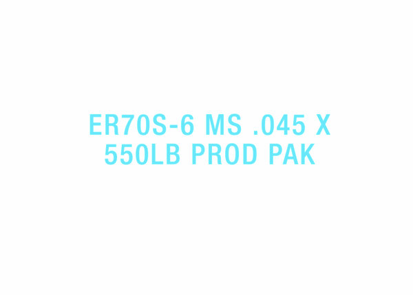 ER70S-6 MS .045 X 550LB PROD PAK